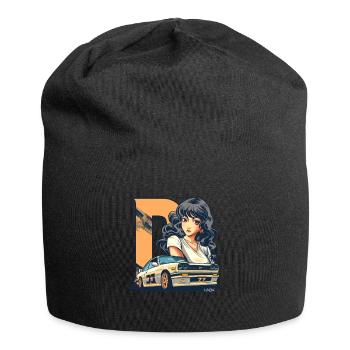 D-like Initial: Retro Japanese Anime JDM Manga - Jersey Beanie - black - Front