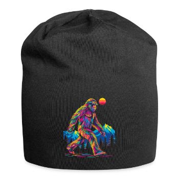 Bigfoot Sasquatch Yeti Sunglasses Pop Art - Jersey Beanie - black - Front