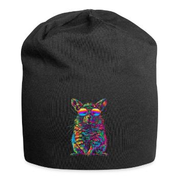 Chinchilla Chinchillas Sunglasses Pop Art - Jersey Beanie - black - Front