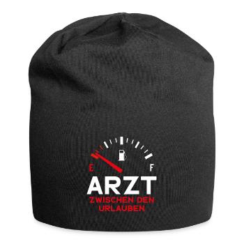 ARZT ZWISCHEN DEN URLAUBEN HAUSARZT - Jersey-Beanie - Schwarz - Vorne