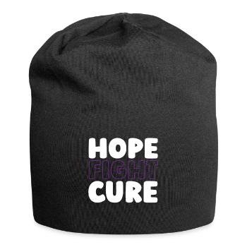 Alzheimer Hope Fight Cure Alzheimers - Jersey Beanie - black - Front