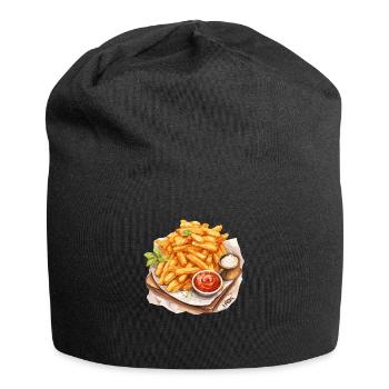 Délicieuses frites - Bonnet en jersey - noir - Devant
