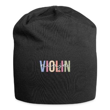 Geigenspieler Instrument Violinist - Jersey-Beanie - Schwarz - Vorne