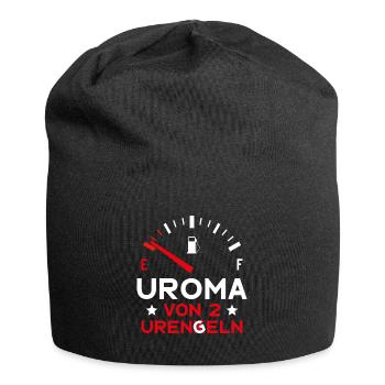 MUTTERTAG UROMA VON 2 URENKELN URENGELN UROMA - Jersey-Beanie - Schwarz - Vorne