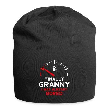 FINALLY GRANNY ENDLICH OMA - Jersey-Beanie - Schwarz - Vorne