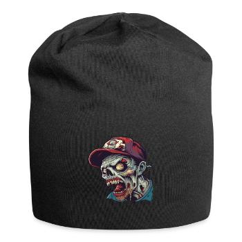 Casquette de baseball portant un zombie en colère - Bonnet en jersey - noir - Devant