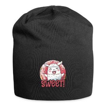 Niedliches Schaf: Süß und Liebenswert - Jersey-Beanie - Schwarz - Vorne