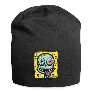 Hearts and a naughty crazy freak - Jersey Beanie - black - Front