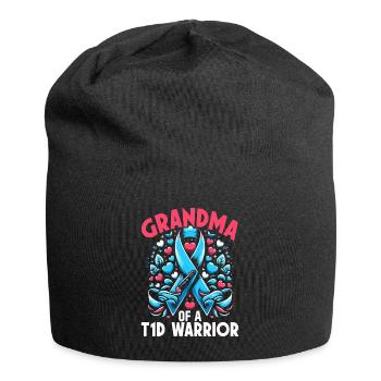 Diabetes-bewusstsein Typ 1 Diabetes Oma - Jersey-Beanie - Schwarz - Vorne