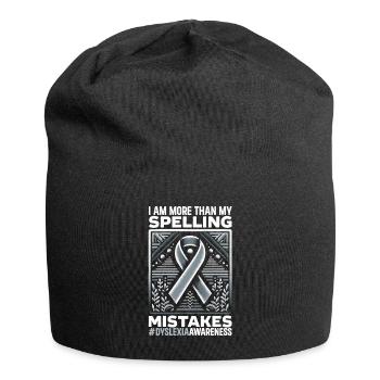 Mois de la sensibilisation à la dyslexie - Bonnet en jersey - noir - Devant