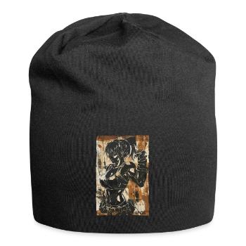 Combattant d’aventure fort et cool - Bonnet en jersey - noir - Devant