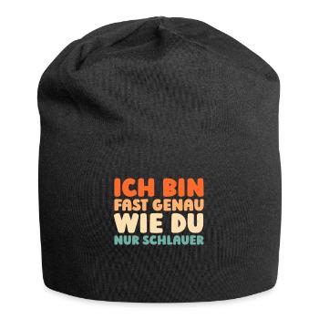 Schwarzer Humor - Jersey-Beanie - Schwarz - Vorne