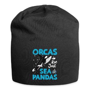 Les orques ne sont que des pandas de mer, les orques sont simples - Bonnet en jersey - noir - Devant