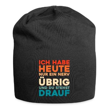 Schwarzer Humor - Jersey-Beanie - Schwarz - Vorne