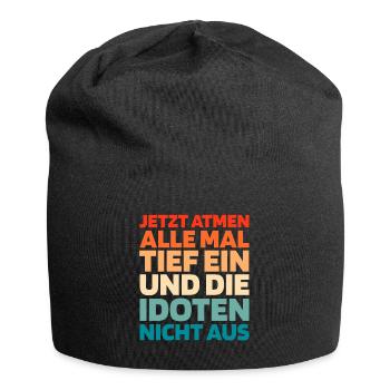 Schwarzer Humor - Jersey-Beanie - Schwarz - Vorne