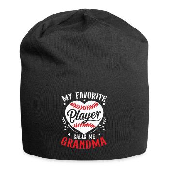 Baseball Granny Sports Baseball Lover Grandma - Jersey Beanie - black - Front