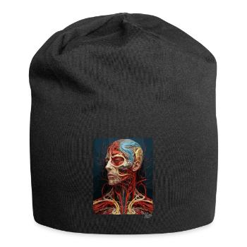 The anatomy of the human body and head - Jersey Beanie - black - Front