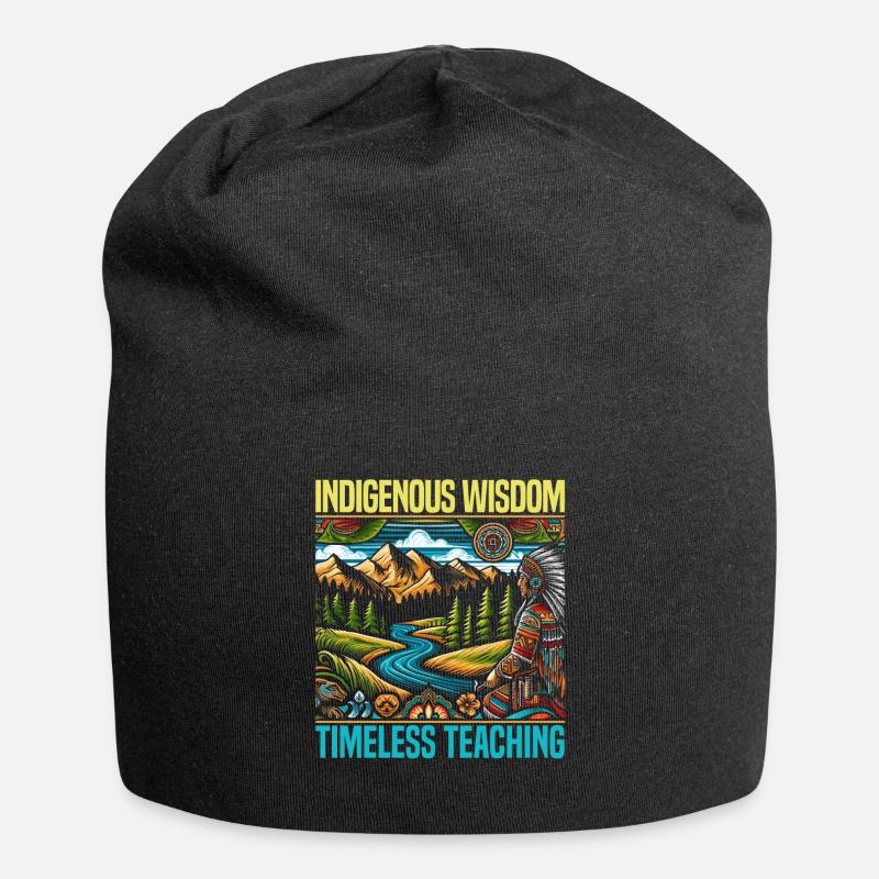 Tribu amérindienne Cherokee Apache - Bonnet en jersey - noir
