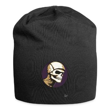 Abstrakte Kunst eines alten Totenkopf Schädel - Jersey-Beanie - Schwarz - Vorne