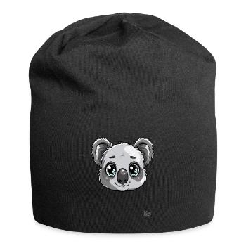 Niedlicher Kuschel-Cartoon: Koala - Jersey-Beanie - Schwarz - Vorne