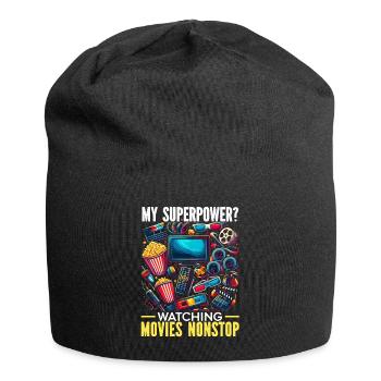 film kino liebhaber popcorn-film - Jersey-Beanie - Schwarz - Vorne