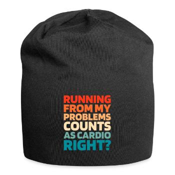 Schwarzer Humor Funny Quote Saying - Jersey-Beanie - Schwarz - Vorne