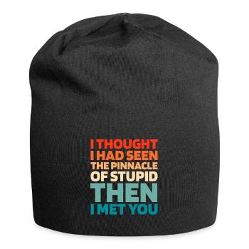 Schwarzer Humor Funny Quote Saying - Jersey-Beanie - Schwarz - Vorne