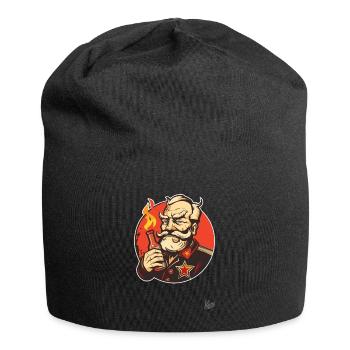 Parody of a communist party with a bottle - Jersey Beanie - black - Front