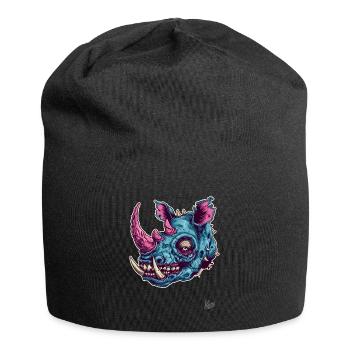 Dummes lustiges Zombie Nashorn - Jersey-Beanie - Schwarz - Vorne