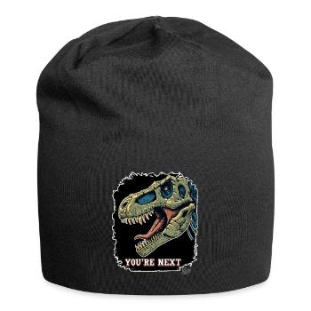 Super Aggressiver Rex Dinosaurier: Du bist Nächste - Jersey-Beanie - Schwarz - Vorne
