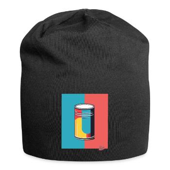 Pop Art and a Colorful Tin - Jersey Beanie - black - Front