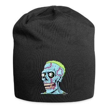 Crâne Punk Zombie Stupide Fou - Bonnet en jersey - noir - Devant