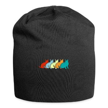 Big Floppa Karakal Cat Meme - Bonnet en jersey - noir - Devant