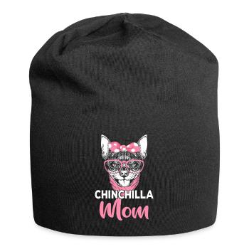 Chinchilla Mom Funny Pet Owner - Jersey Beanie - black - Front