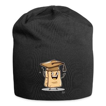 Thé drôle drôle en sachet de thé en tant que diplômé - Bonnet en jersey - noir - Devant
