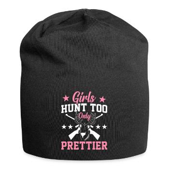 Deer Hunt Hunter Girl Hunt Girl Hunt Just Stroke - Jersey Beanie - black - Front