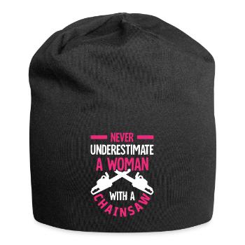 Baumpfleger Holzarbeiter Holzfäller Frauen Eine Fr - Jersey-Beanie - Schwarz - Vorne