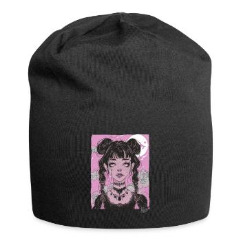 Super mignon grunge émo fille - Bonnet en jersey - noir - Devant