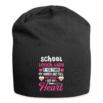 Cafeteria Worker School Lunch Lady Should Be My H - Jersey Beanie - black - Front