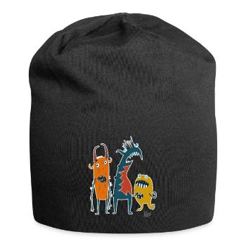 Une troupe comique et drôle de monstres étranges - Bonnet en jersey - noir - Devant