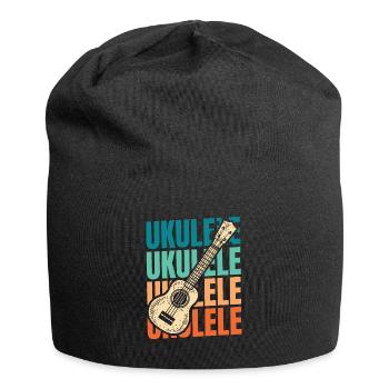 Ukulele - Jersey-Beanie - Schwarz - Vorne