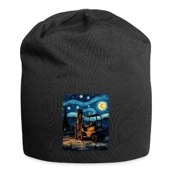 Gabelstaplerfahrer Gabelstaplerfahrer Sternennacht - Jersey-Beanie - Schwarz - Vorne