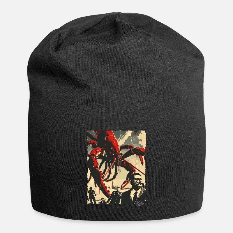 Les hommes deviennent des homards, des homards - Bonnet en jersey - noir