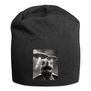 Turtle Sea Turtle UFO Alien Außerirdis - Jersey Beanie - black - Front