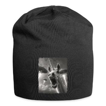 Unicorn Horse UFO Alien Alien Selfie - Jersey Beanie - black - Front