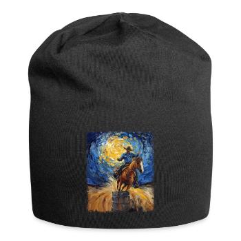 Barrel Racer Barrel Racing Rodeo Starry Night Male - Bonnet en jersey - noir - Devant