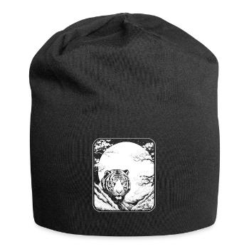 Tiger Japan Cherry Blossom Moon - Jersey-Beanie - Schwarz - Vorne