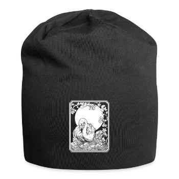 Flamingo Japan Cherry Blossom Moon - Jersey-Beanie - Schwarz - Vorne