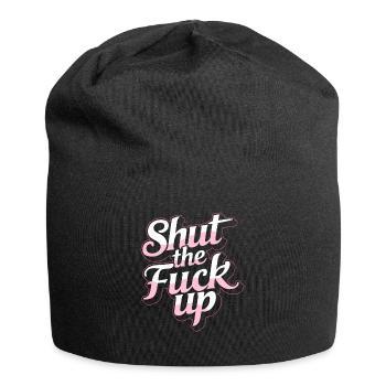 Black Humor Funny Lips Stfu - Jersey Beanie - black - Front