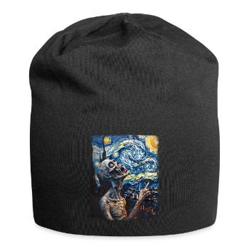 Zombie Starry Night Painting - Jersey Beanie - black - Front